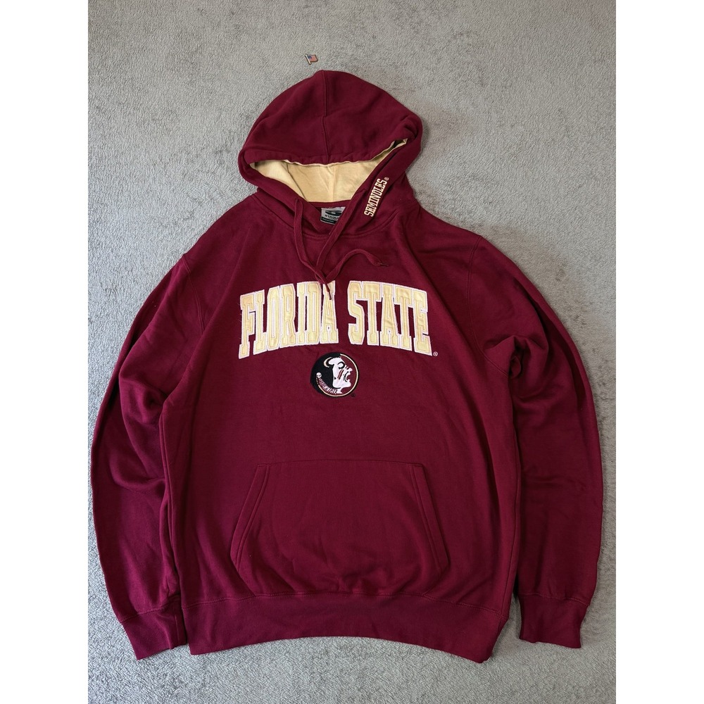 Florida State Seminoles Hoodie Mens Large Red NCAA Football Stadium Athletics
